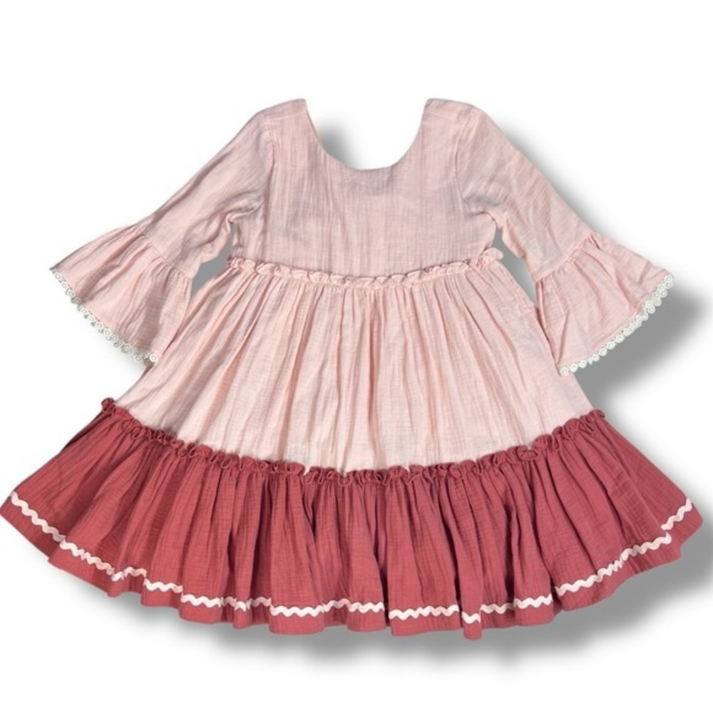 Matilda Jane Pink and Red Ruffle Dress